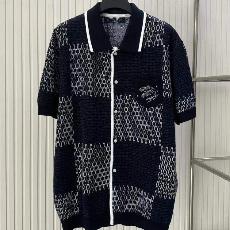 Louis Vuitton Short-Sleeve Logo Knit T-Shirt image 4