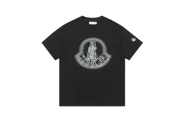 Moncler Logo Print White T-Shirt - 31