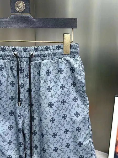 Versace Floral Print Navy Blue Drawstring Shorts - 11