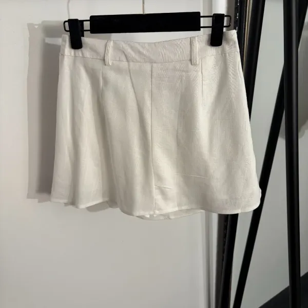 Loewe Square Logo Shirt and Pleated Shorts Set White - 7