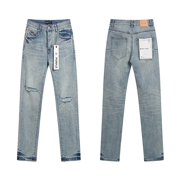 Purple Brand Jeans Printed and distressed denim product detail image 2