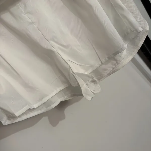 Loewe Square Logo Shirt and Pleated Shorts Set White - 9