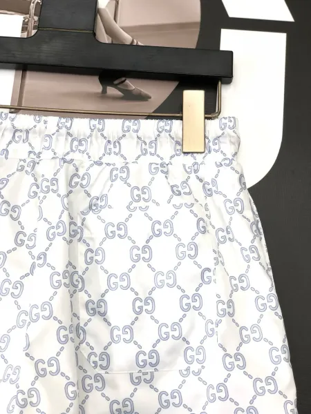 Gucci GG Marmont Print Drawstring Shorts White - 5
