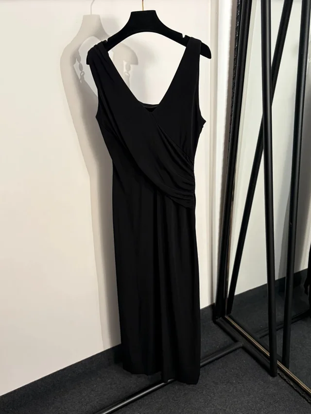 Unbranded Dresses Sleeveless draped maxi dress with ring hardware straps product detail image 3