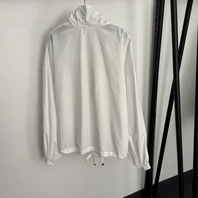 Unbranded Jackets Zip-front drawstring jacket with puff sleeves product detail image 3