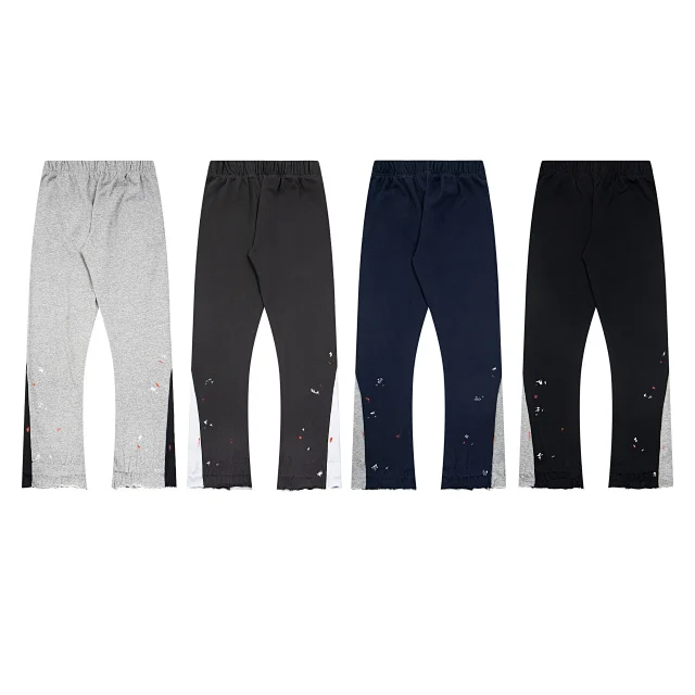 Galerie Dept. Trousers Paint-splatter graphic jogger with checkerboard star print and contrast side panels product detail image 4