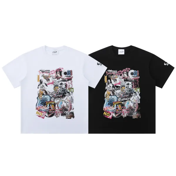 GRA Collage Print White T-Shirt - 17