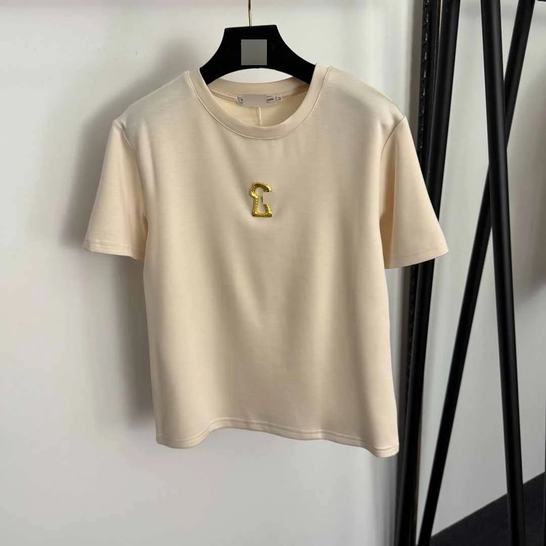 Unbranded Matching Sets Short-sleeve crew-neck T-shirt and elastic-waist straight-leg trousers with gold-tone metal emblems image 4