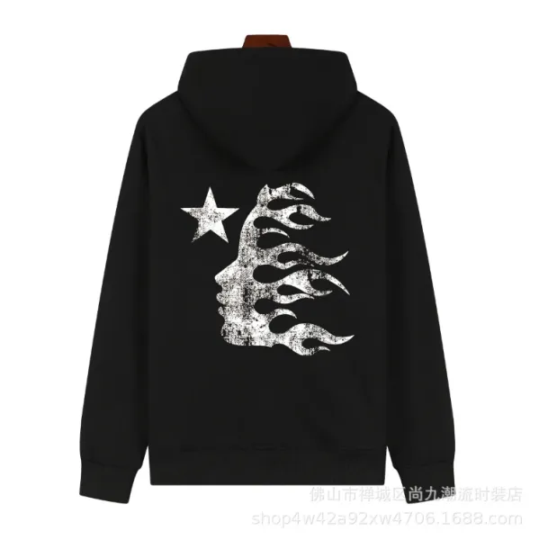 Hellstar Graphic Print White Hoodie - 11