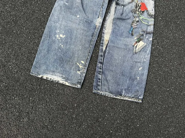 Vance Studios Jeans Wide-Leg Distressed Chain-Embellished product detail image 14