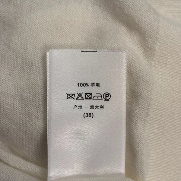 Dior Floral Embroidered Knit T-Shirt Off-White Sweater - 11
