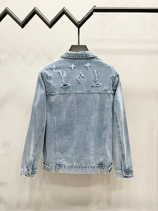 Unbranded Jeans Distressed monogram-pattern denim product detail image 4