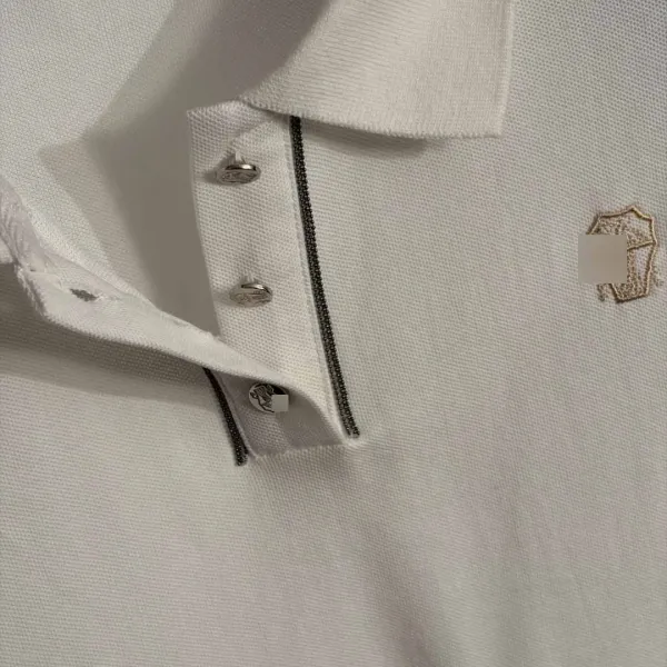 Design Polo Shirt Gray Melange Short-Sleeve Tops Polo - 8