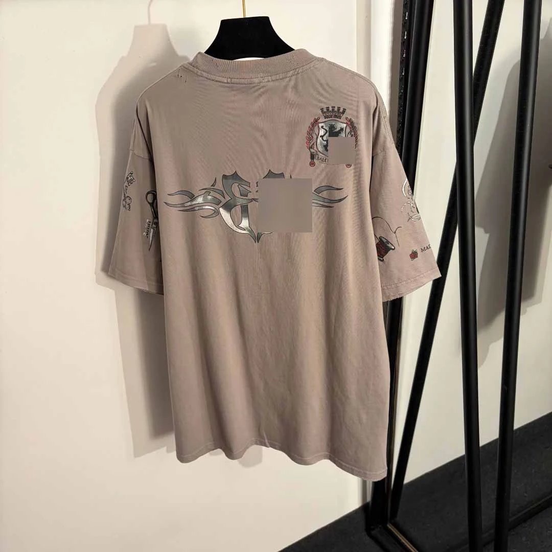 Balenciaga T-Shirts 1917 floral-print oversized short-sleeve T-shirt image 4