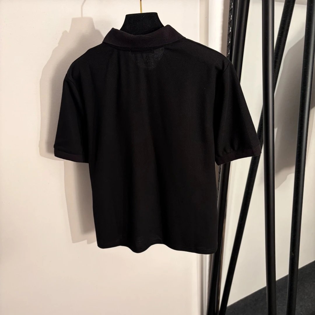 Unbranded T-Shirts Short-Sleeve Zip Polo Shirt with Embroidered Chest Emblem image 4