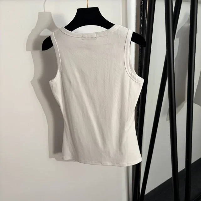 Versace Vests Logo-print sleeveless tank top product detail image 3