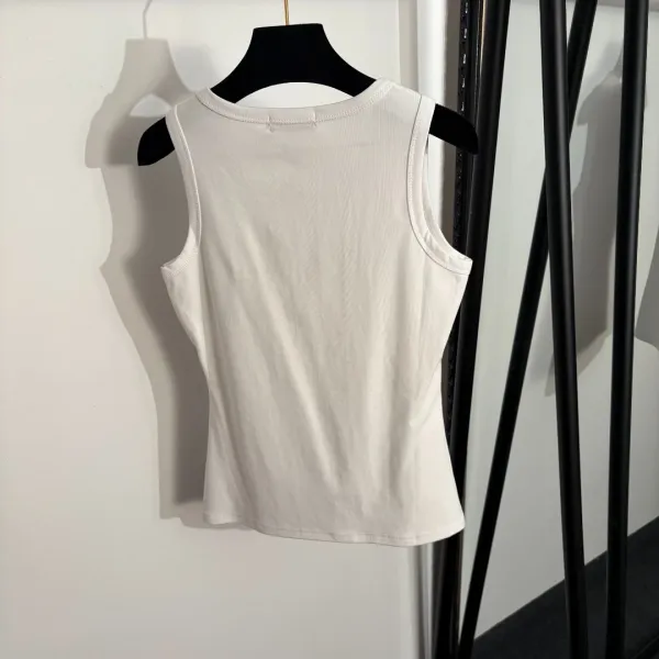 Versace Logo Print Black Vest-Top - 5