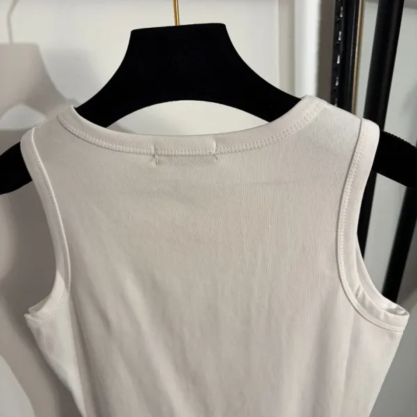 Versace Logo Print Black Vest-Top - 8