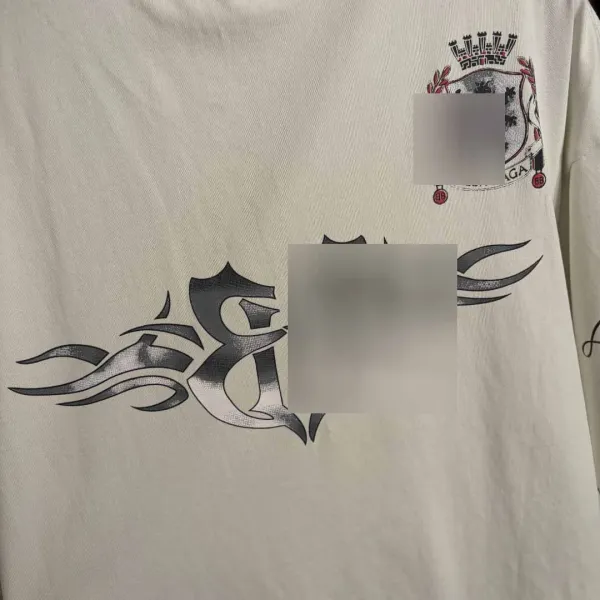 Balenciaga Graphic Print Off-White T-Shirt - 9