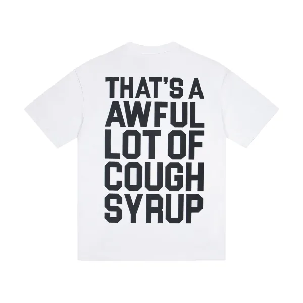 Design Cough Syrup Graphic Print White T-Shirt - 18