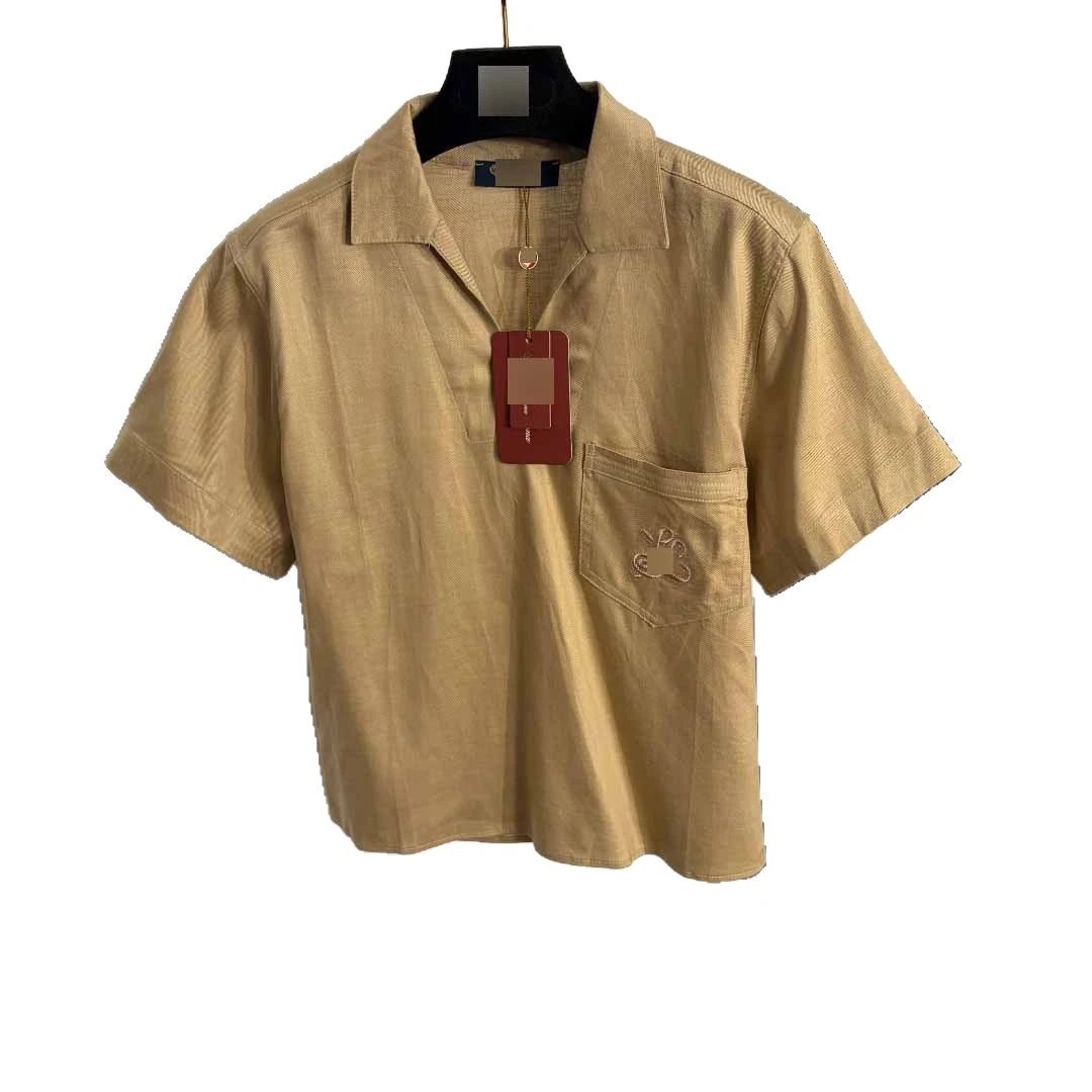 Unbranded Shirts Short-sleeve collared pullover shirt with embroidered chest pocket image 5
