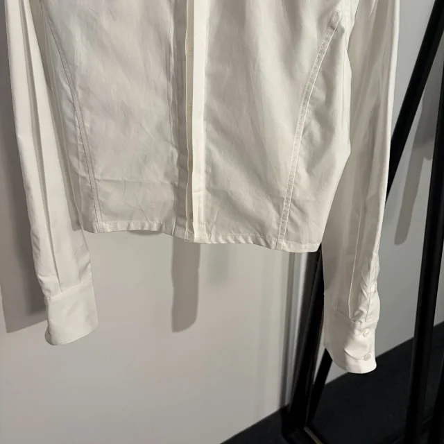 Unbranded Shirts Pleated Stand-Collar Long-Sleeve Shirt product detail image 5