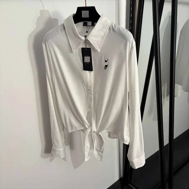 Polo Ralph Lauren Shirts Long-Sleeve Tie-Front Linen Shirt product detail image 2