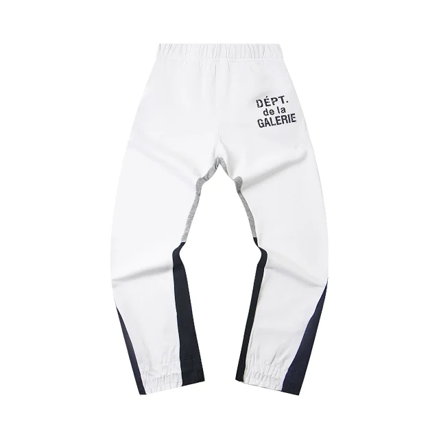 Unbranded Trousers Color-Block Elastic-Cuff Joggers with Printed Text product detail image 5