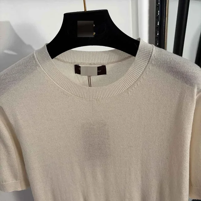 Unbranded Knitwear Short-Sleeve Crewneck Knit Top with Metal Loop Accent product detail image 4