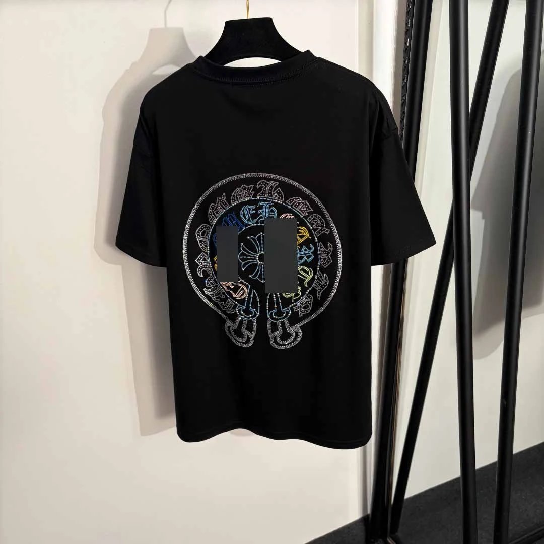 Black Embellished Graphic T-Shirt Casual Wear