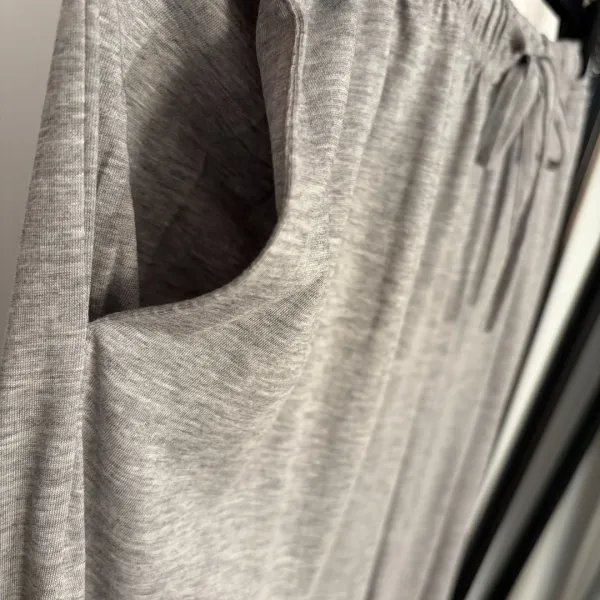 Design Black Oversized T-Shirt and Wide-Leg Lounge Pants Set - 10