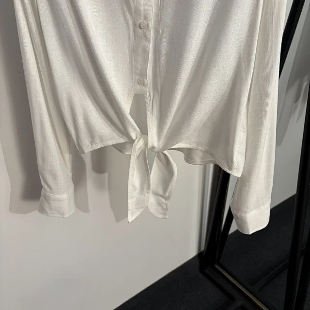 Polo Ralph Lauren Shirts Long-Sleeve Tie-Front Linen Shirt product detail image 5