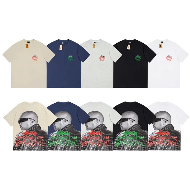 Stüssy T-Shirts Skull and floral graphic short-sleeve T-shirt product detail image 2