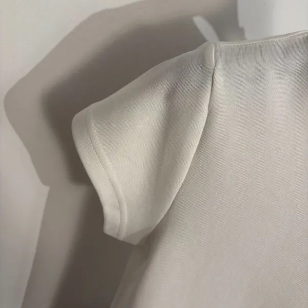 Design Ribbed Cropped T-Shirt White - 7