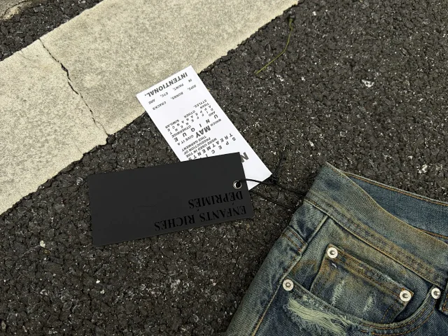 ERD Jeans 07 wide-leg distressed patch product detail image 9