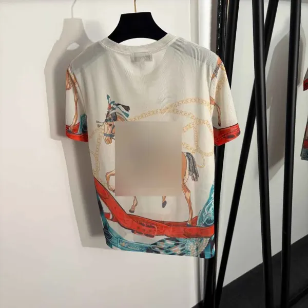Hermès Horse Print T-Shirt and Tulle Skirt Set Multicolor - 6