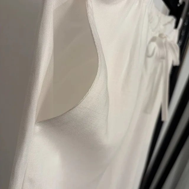 Unbranded Matching Sets Embroidered collared long-sleeve shirt and drawstring wide-leg trousers set product detail image 9