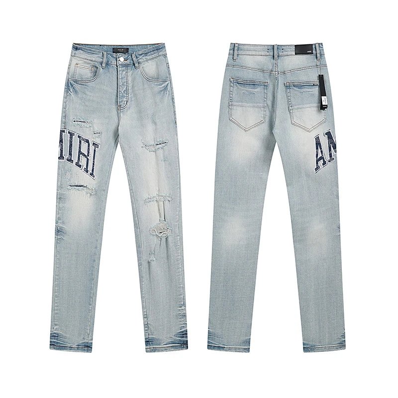 Purple Brand Jeans Printed and distressed denim — AM8007