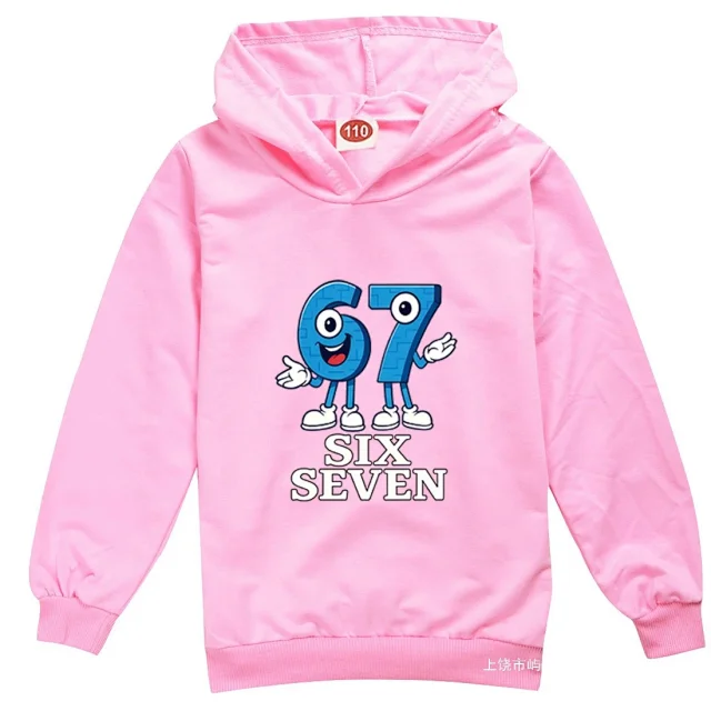 Unbranded Hoodies & Sweatshirts Children's hooded sweatshirt with Six Seven graphic print product detail image 10