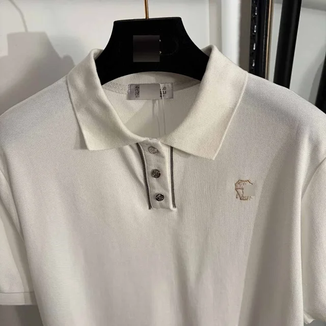 Unbranded T-Shirts Short-Sleeve Zip Polo Shirt with Embroidered Chest Emblem product detail image 4