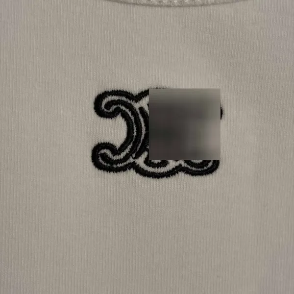 Celine Logo Embroidered Navy Midi Dress - 10