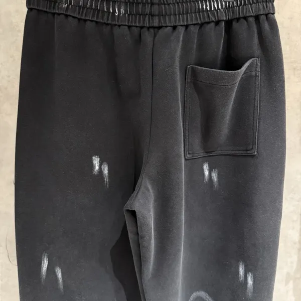 Chrome Hearts Triple Cross Embroidered Acid Wash Sweatpants Gray - 14