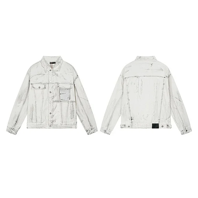 Purple Brand Jackets Washed graphic denim product detail image 8