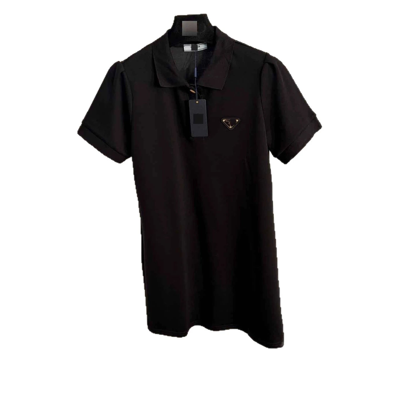 Prada Dresses Short-Sleeve Polo Dress with Triangle Logo Plaque image 5