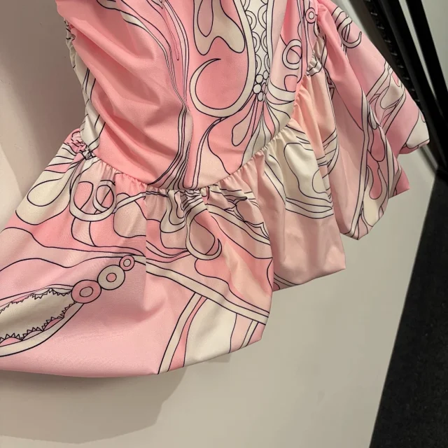Unbranded Dresses Printed Halter Backless Ruffle-Hem Mini Dress product detail image 8