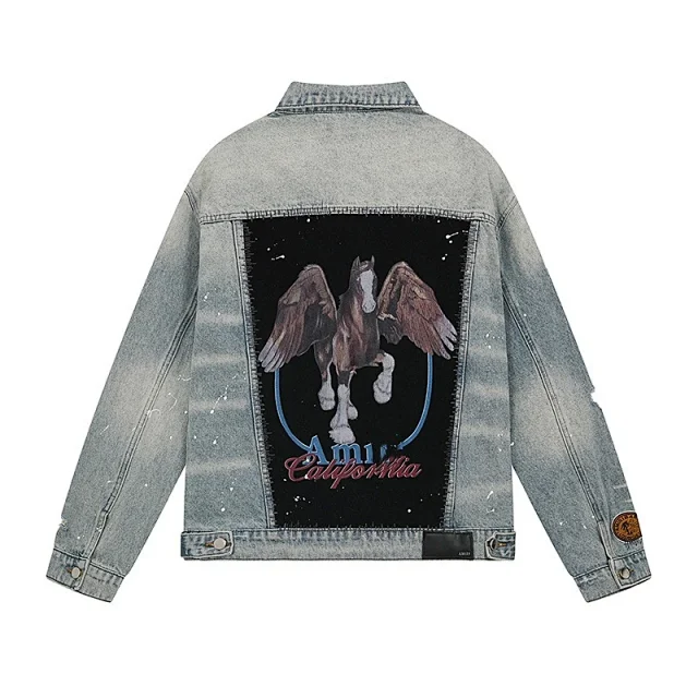 Purple Brand Jackets Washed graphic denim product detail image 19