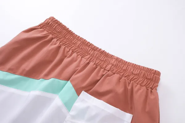 Rhude Logo Stripe Swim Shorts Blue White Mint - 36