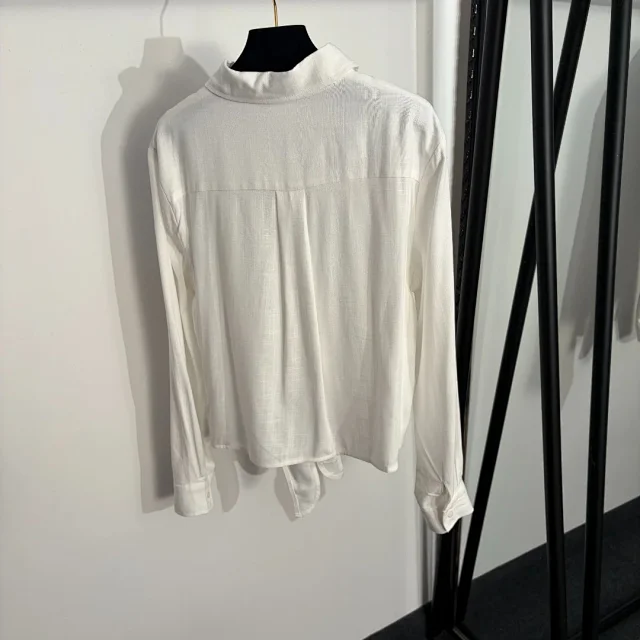 Polo Ralph Lauren Shirts Long-Sleeve Tie-Front Linen Shirt product detail image 3