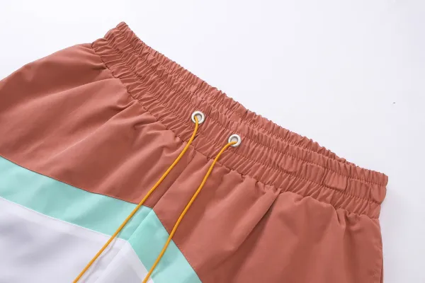 Rhude Logo Stripe Swim Shorts Blue White Mint - 33