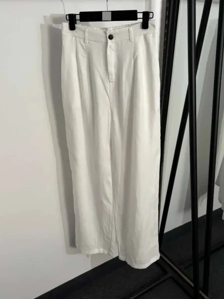 Design Linen Shirt and Wide-Leg Pants Set Dusty Pink - 7